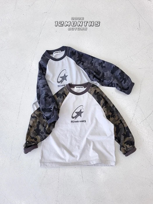 Little Foxx – Camo Raglan Tee
