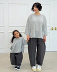 Little Foxx – 3/4 Pocket (Gray) Tee Mom