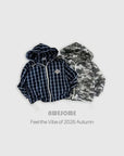 Little Foxx – Camo Check Hooded Windbreaker Jacket