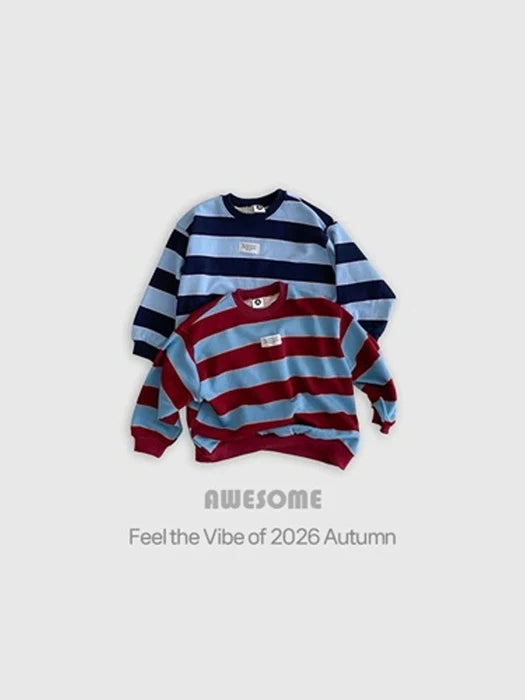 Little Foxx – Label Striped Sweatshirt Tee