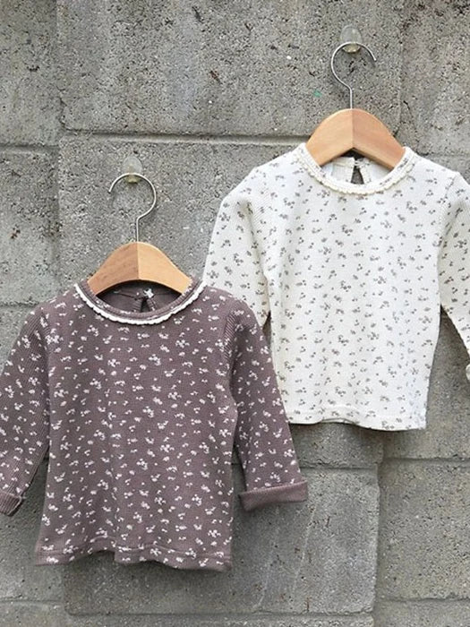 Little Foxx – Torchon Waffle Floral Tee