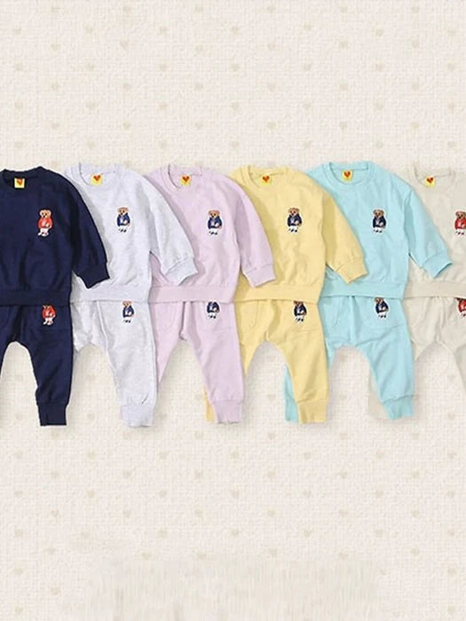 Little Foxx – Teddy Bear Embroidered Top &amp; Bottom Set