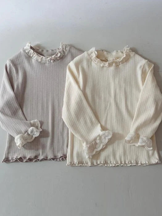 Little Foxx – Soft Ribbed Lace Tee