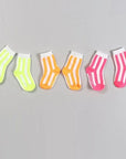 Little Foxx – Fluorescent Striped Socks (Set of 3)
