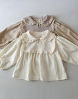 Little Foxx – Rosé Color Block Collar Blouse