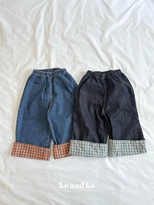 Little Foxx – Check Duri Denim Pants