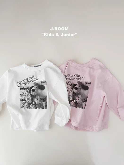 Little Foxx – Popcorn Black and White Printed Tee