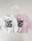 Little Foxx – Popcorn Black and White Printed Tee