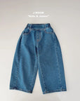 Little Foxx – Side Pleats Wide Denim Pants