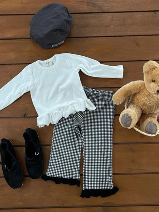 Little Foxx – Check Frill Pants