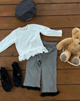 Little Foxx – Check Frill Pants
