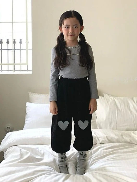 Little Foxx – Ribbed Love Jogger Pants