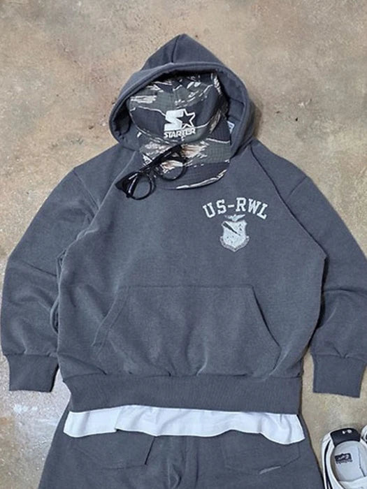 Little Foxx – US Hooded Tee-Charcoal