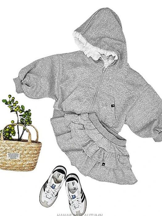 Little Foxx – Mini Dot Hooded Zip-Up Set