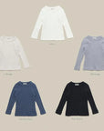 Little Foxx – Milk Ribbed Tee – Color Added