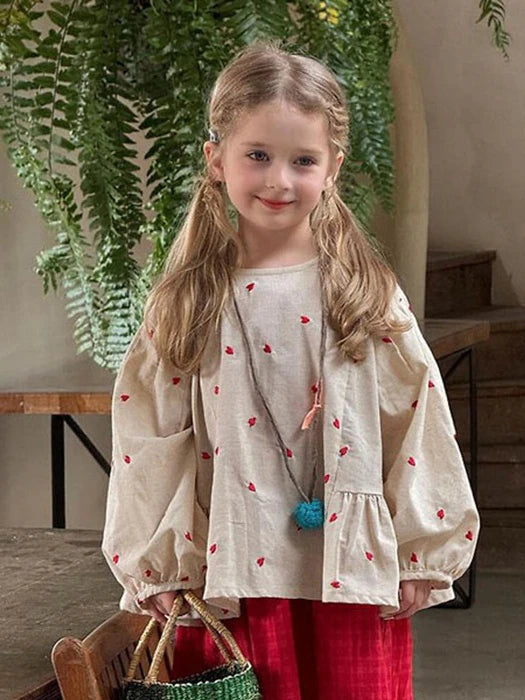 Little Foxx – Heart Embroidery Blouse