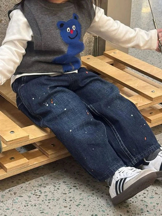Little Foxx – Paint Denim Pants