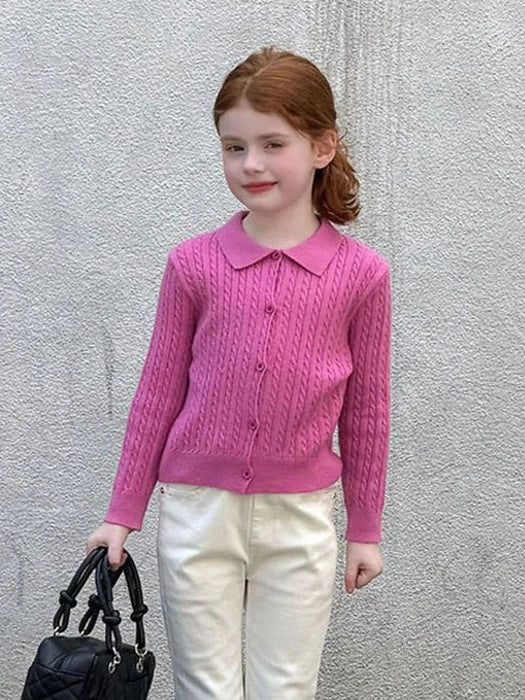 Little Foxx – Cable Collar Cardigan