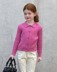 Little Foxx – Cable Collar Cardigan