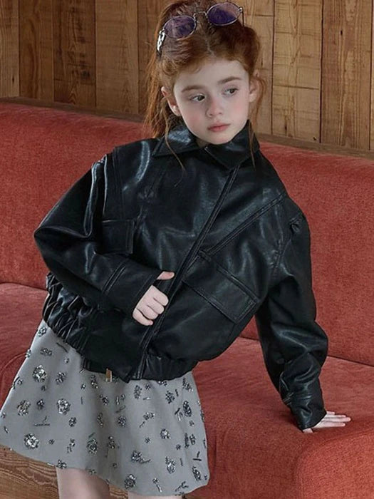 Little Foxx – Ligne Two Pocket Leather Jacket