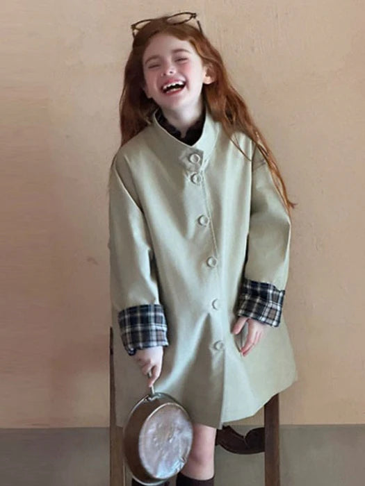 Little Foxx – BB Big Ribbon Check Trench Coat