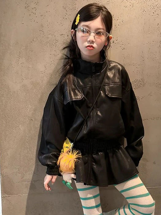 Little Foxx – Answer Banding Leather Jacket