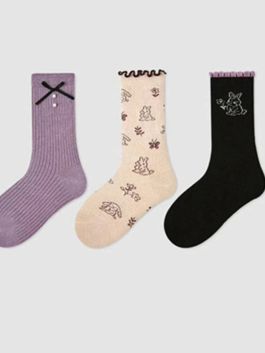 Little Foxx – Purple Rabbit Socks Set