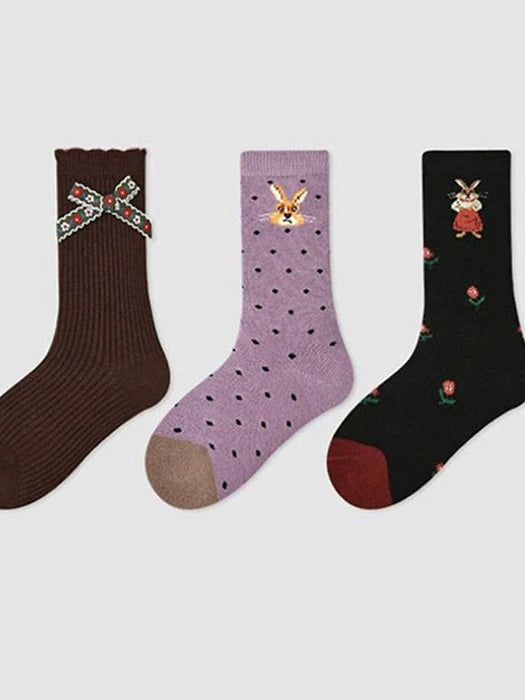 Little Foxx – Ribbon Rose Rabbit Socks Set