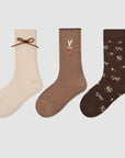 Little Foxx – Brown Flower Socks Set