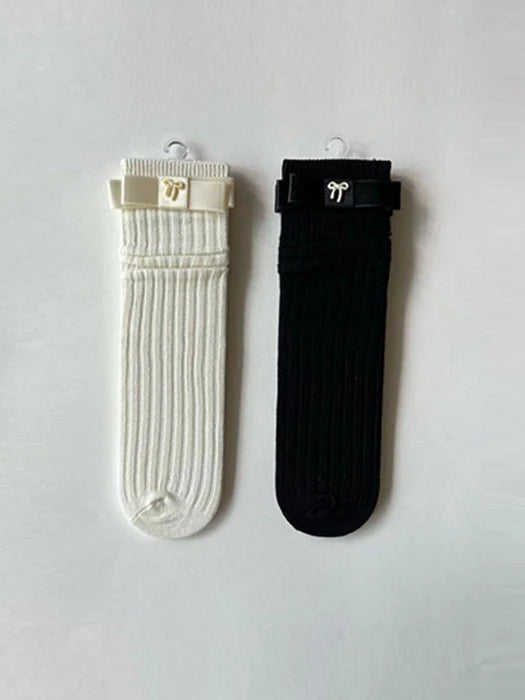 Little Foxx – Ribbon Decor Long Socks Set