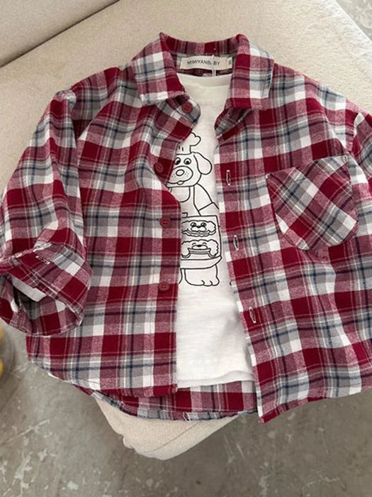 Little Foxx – Pocket Check Red Shirt