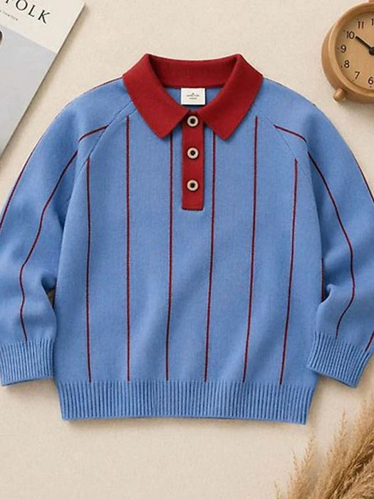 Little Foxx – Trendy Striped Collar Knit