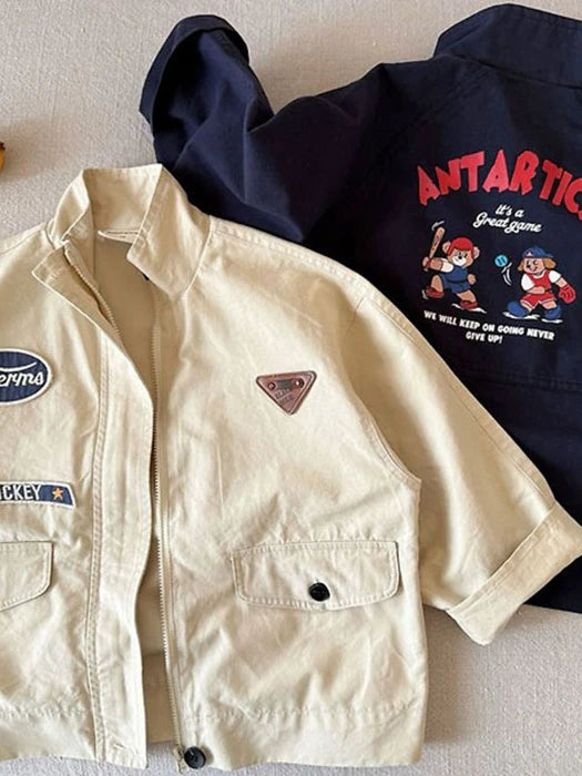 Little Foxx – Baseball Print Jacket