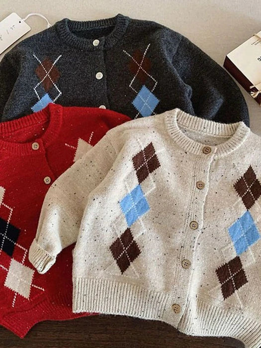 Little Foxx – Rhombus Collar Cardigan