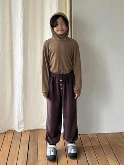 Little Foxx – Button Velour Pants