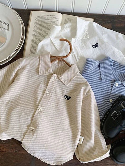 Little Foxx – Whale Embroidery Shirt