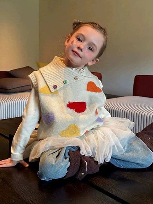 Little Foxx – Hearts Button Vest