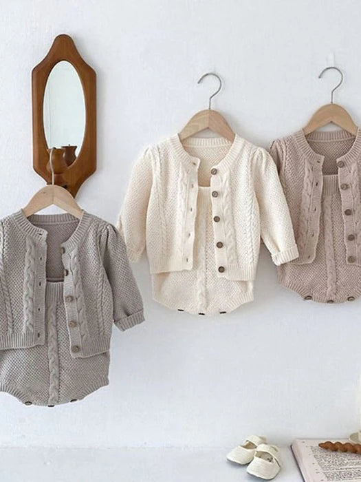 Little Foxx – Venice Overalls Suit Cardigan Set