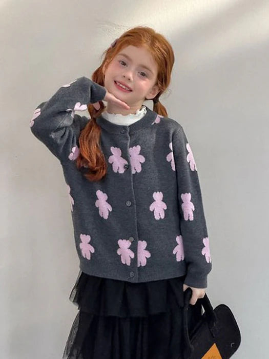 Little Foxx – Pink Bear Cardigan
