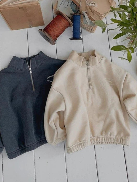 Little Foxx – Pigment Fleece Half-Zip Tee