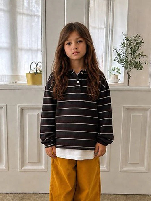 Little Foxx – Striped Collar Tee