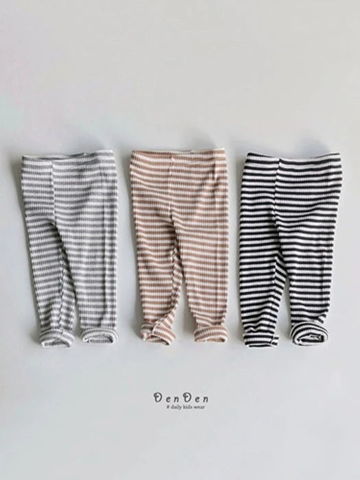 Little Foxx – Striped Ribbed Leggings