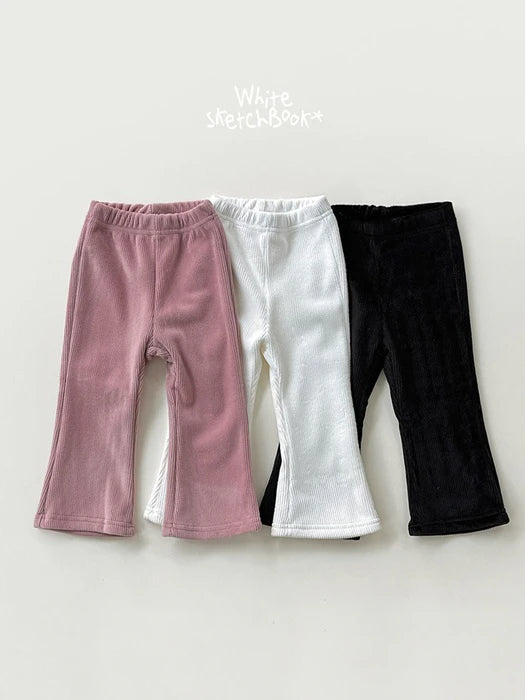 Bootcut Ribbed Mink Pants