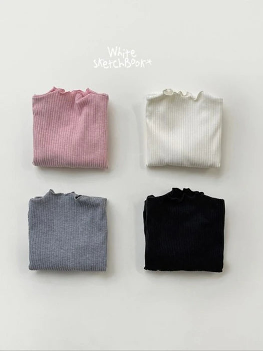 Little Foxx – Shirring Lettuce Edge Ribbed Tee