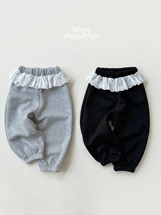 Little Foxx – Rosy Fleece Frill Pants