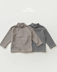 Little Foxx – Ribbed Striped Half Turtleneck