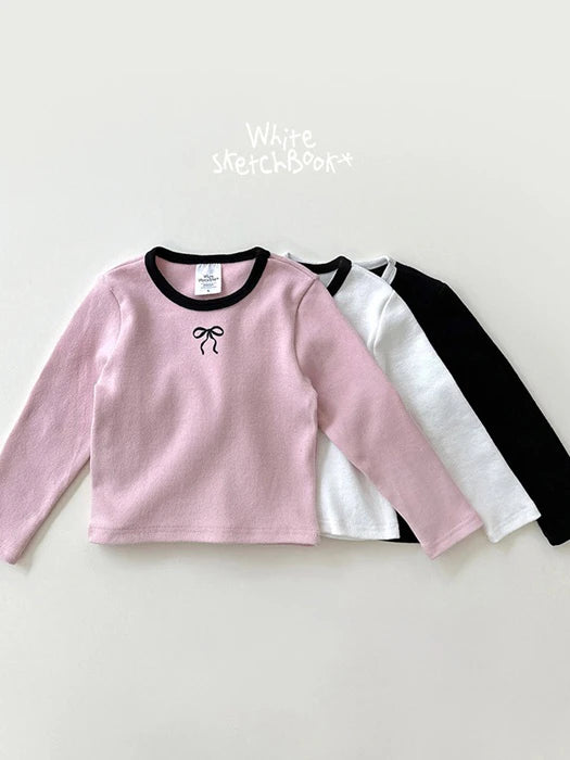 Little Foxx – Peach Color Block Ribbon Tee