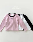Little Foxx – Peach Color Block Ribbon Tee