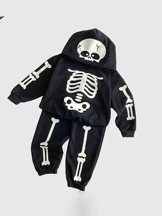 Little Foxx – Luminous Skull Hood Top &amp; Bottom Set