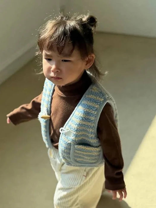 Little Foxx – Striped Boucle Vest
